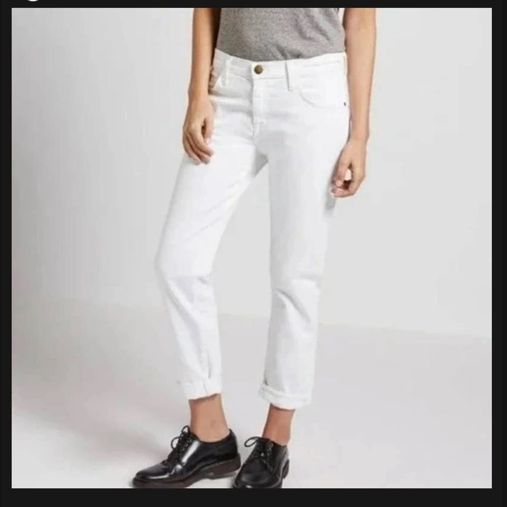 Current Elliott The Fling Slim Boyfriend Jean Sugar White Denim Sz 27 NWT